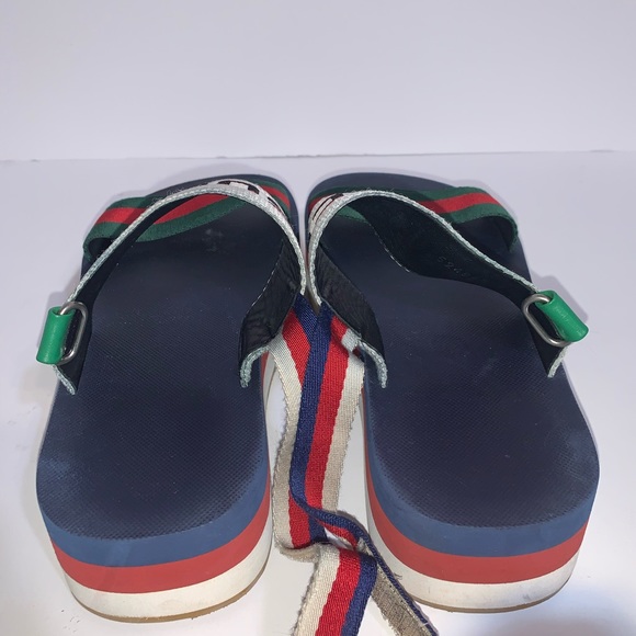 GUCCI BEDLAM SLINGBACK PLATFORM WEDGE SANDALS - Picture 5 of 5